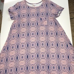Lularoe Carly Womens XL Blue And Pink